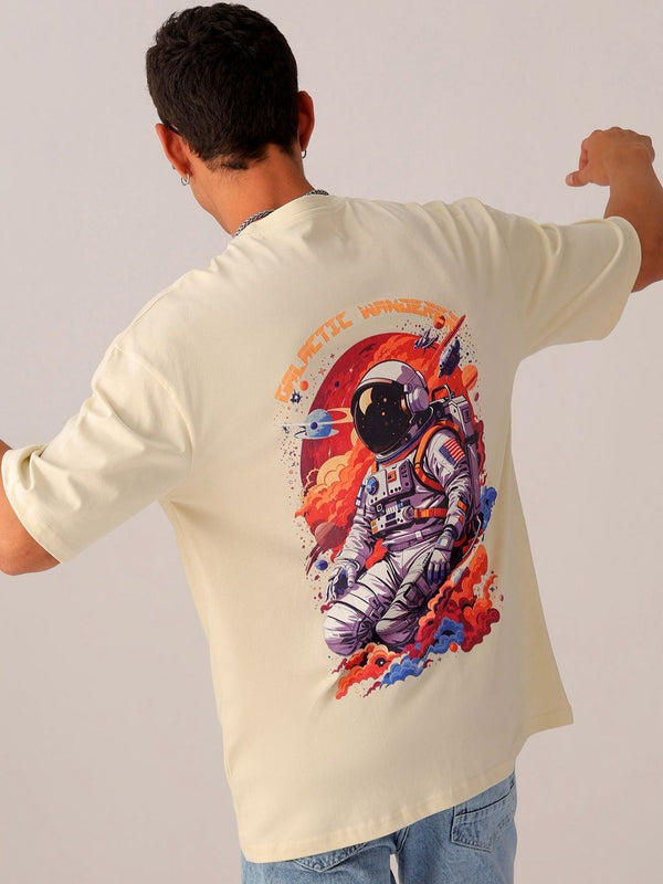 The Indian Garage Co Men Back Printed Oversized Round Neck T-shirt