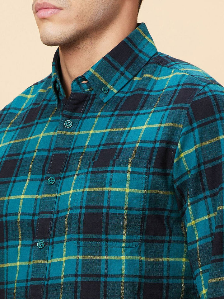 Being Human Men Slim Fit Tartan Checks Opaque Checked Casual Shirt