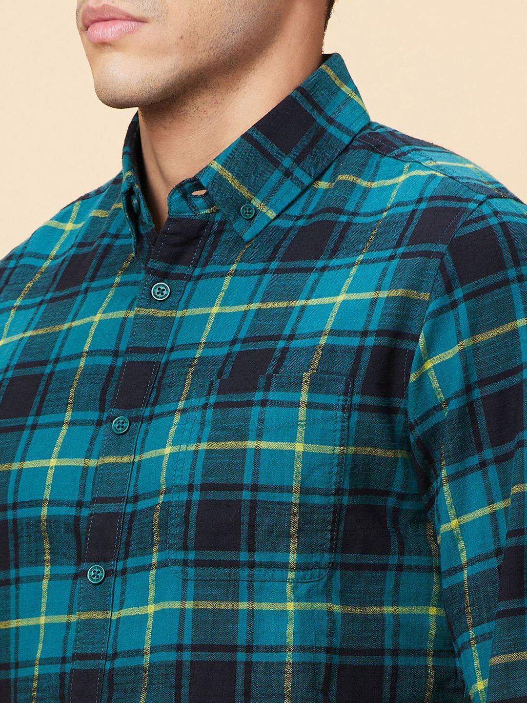 Being Human Men Slim Fit Tartan Checks Opaque Checked Casual Shirt