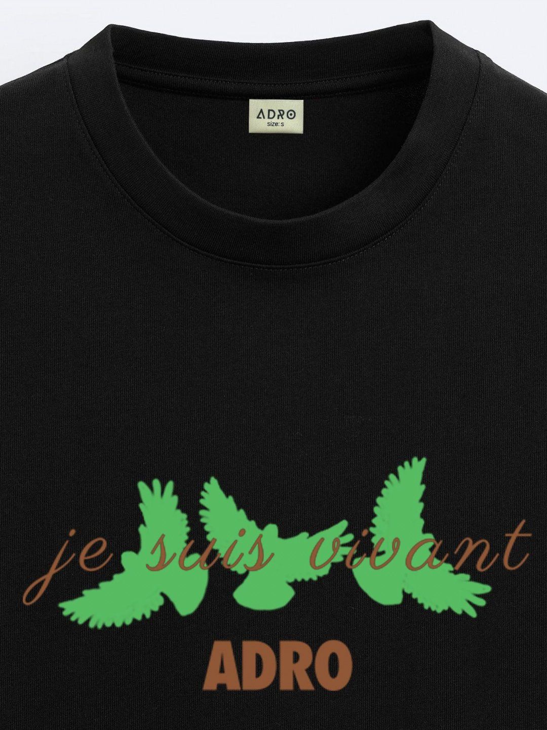 ADRO Men Typography Printed Applique T-shirt