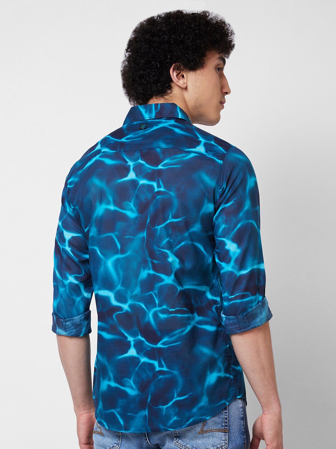 SPYKAR Spread collar Long Sleeves Printed Casual Pure Cotton Shirt