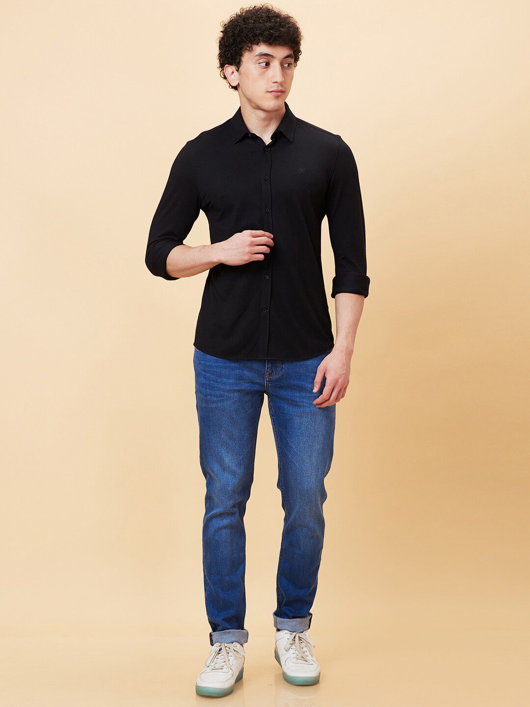 Being Human Spread Collar Slim Fit Casual Shirt