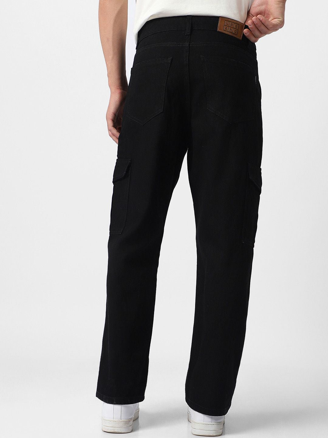 Urbano Fashion Men Loose Fit Non-Stretchable Cargo Jeans