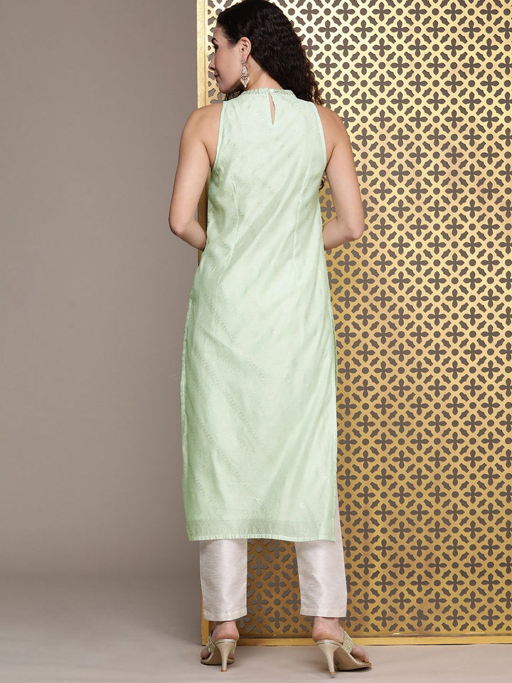 House of Pataudi Ethnic Motifs Printed Sequinned Jashn Kurta