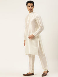 SOJANYA Mandarin Collar Regular Kurta With Churidar & Nehru Jacket