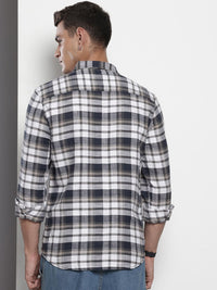 The Indian Garage Co Pure Cotton Slim Fit Checked Casual Shirt