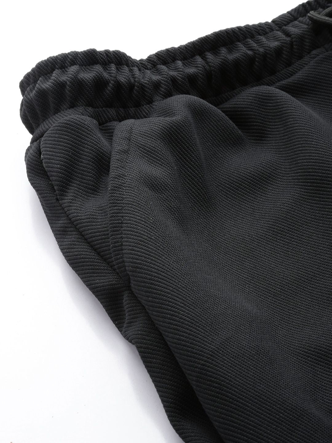 The Indian Garage Co Men Baggy Relaxed Fit Textured Joggers