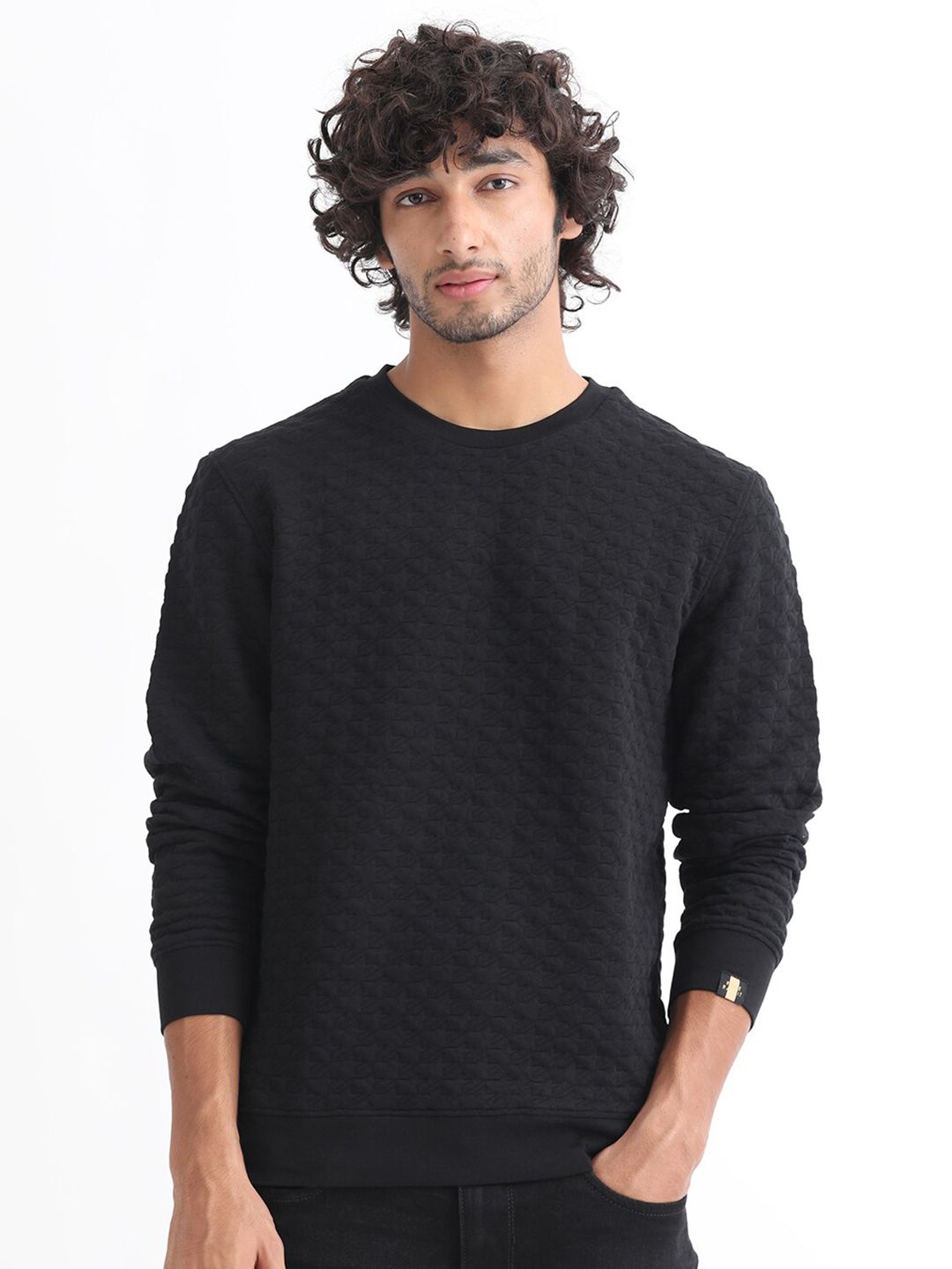 RARE RABBIT Men Shield Sweatshirt