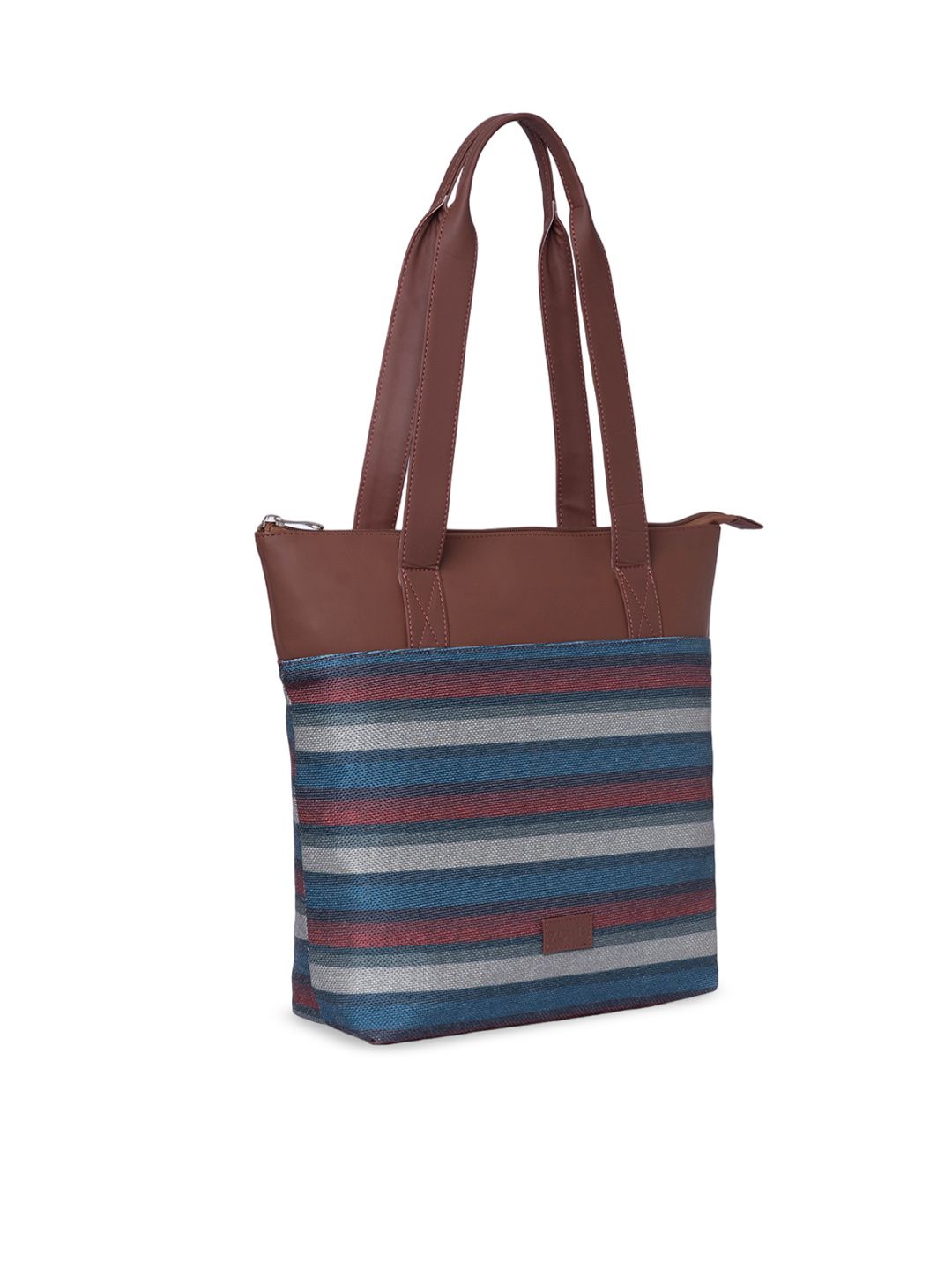 ZOUK Striped Shopper Tote Bag