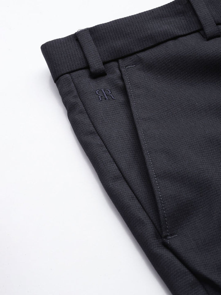 Raymond Men Textured Slim Fit Formal Trousers