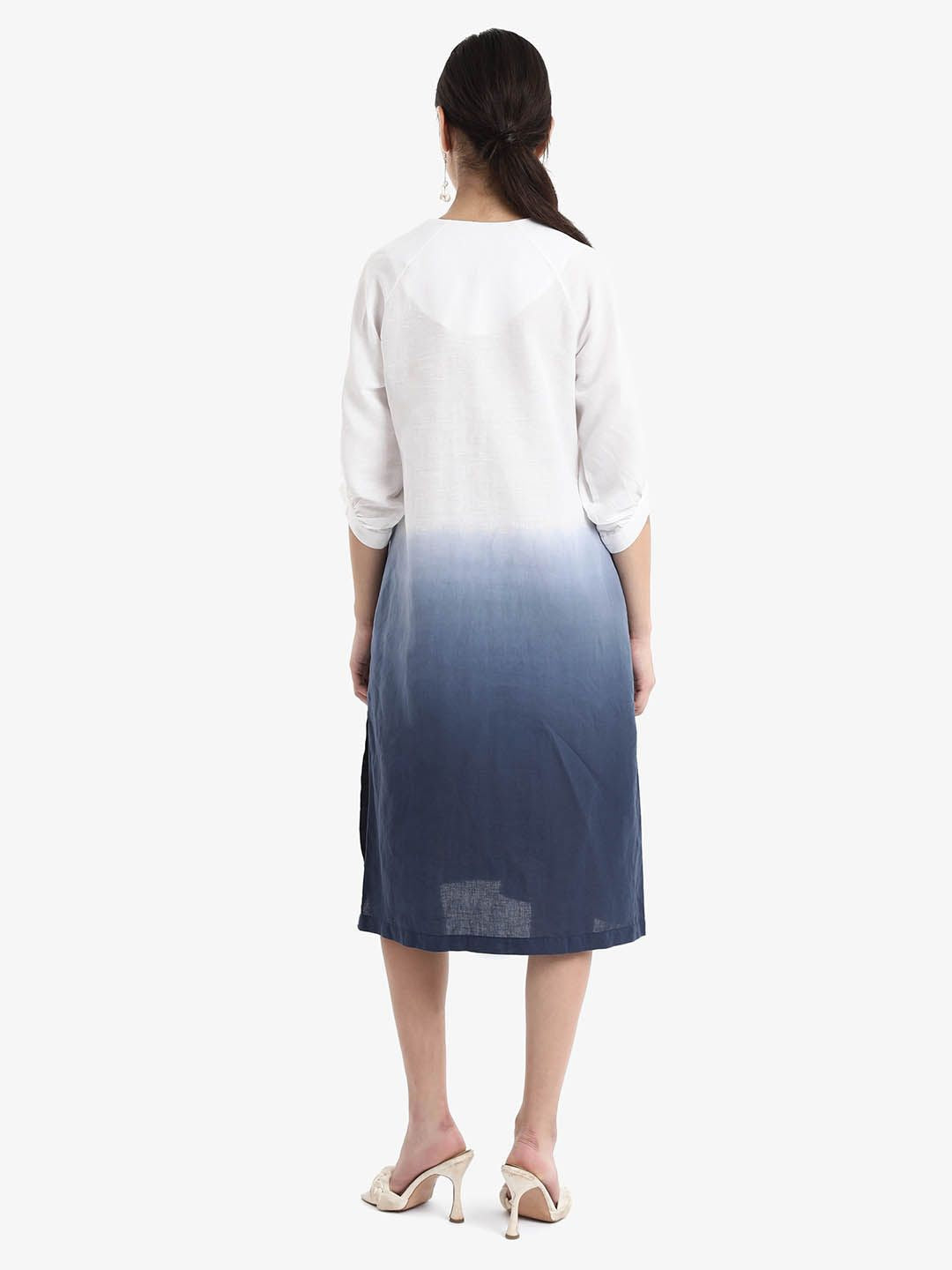 RAREISM Tie and Dye Dyed A-Line Midi Dress