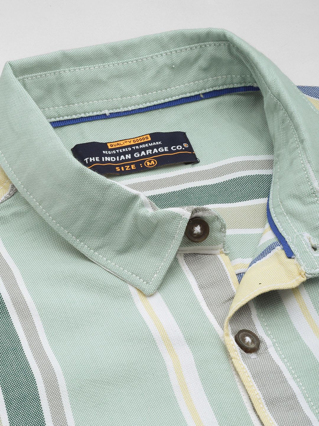 The Indian Garage Co Men Slim Fit Opaque Striped Casual Shirt