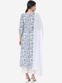 KALINI Women Floral Printed Regular Kurta with Trousers & With Dupatta