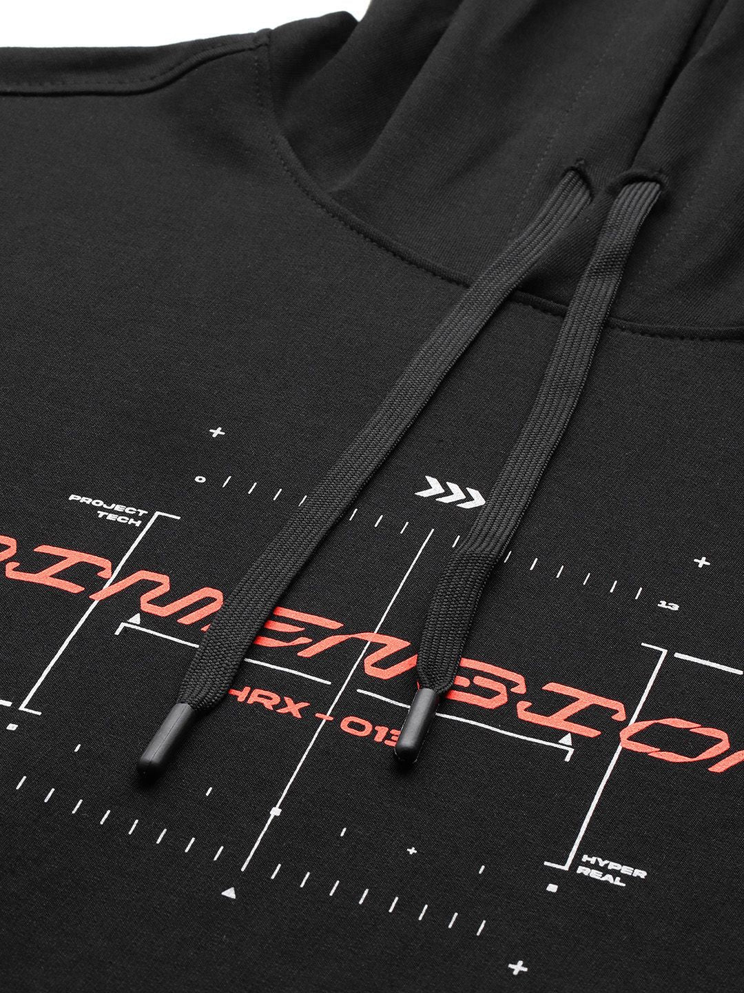 HRX by Hrithik Roshan Typography Printed Hooded Lifestyle Tracksuit