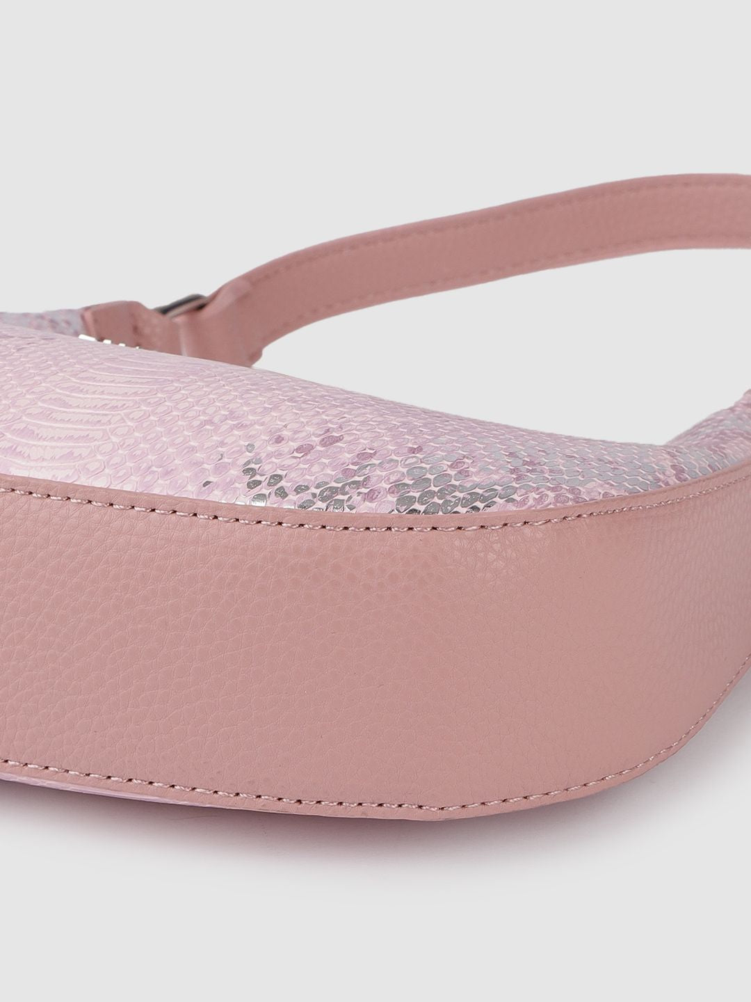 Lino Perros Women Pink Animal Printed PU Structured Shoulder Bag