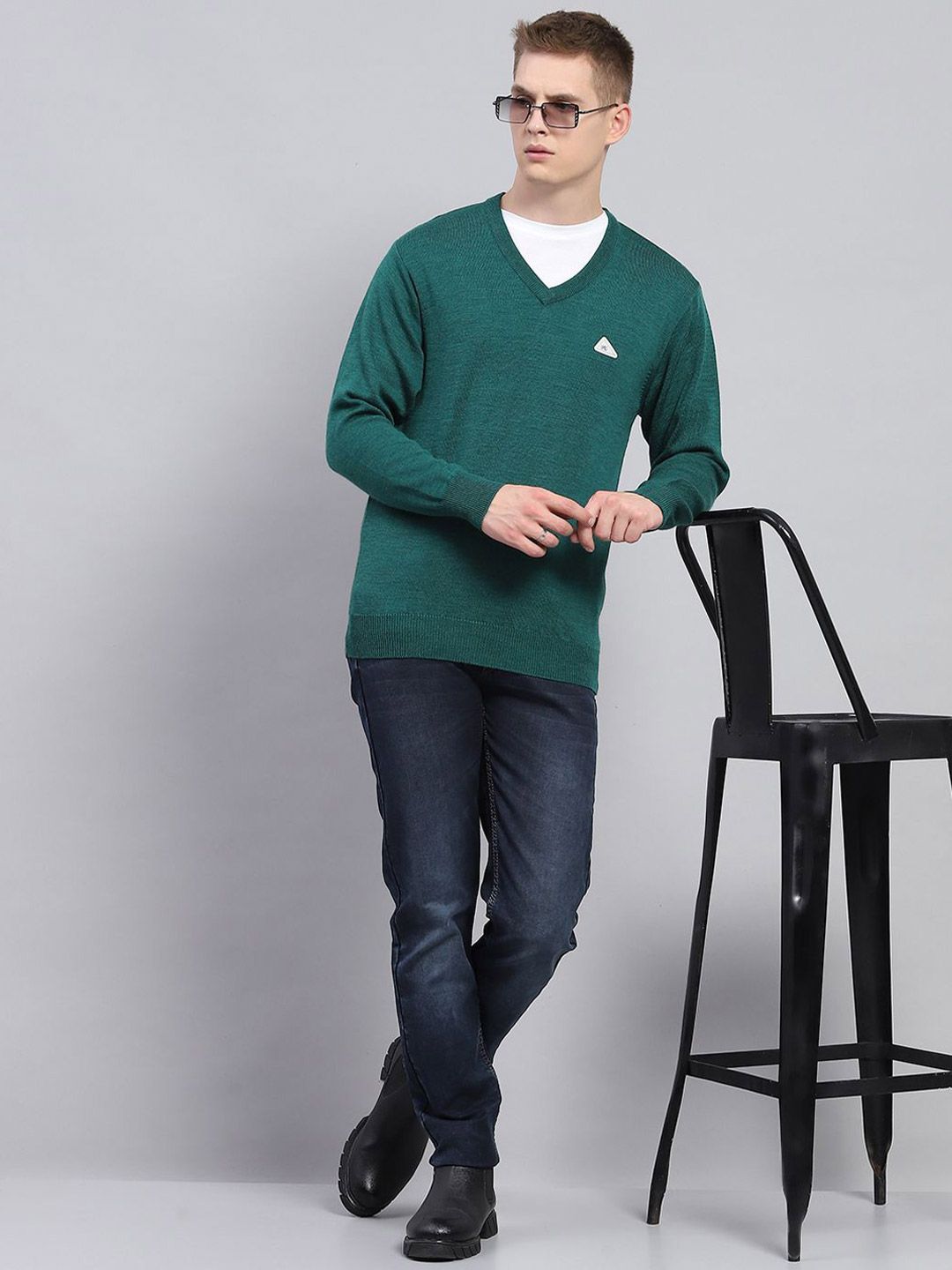 Monte Carlo Men V Neck Woollen Pullover