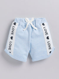 Moms Love Infant Girls Pure Cotton Printed Top with Shorts