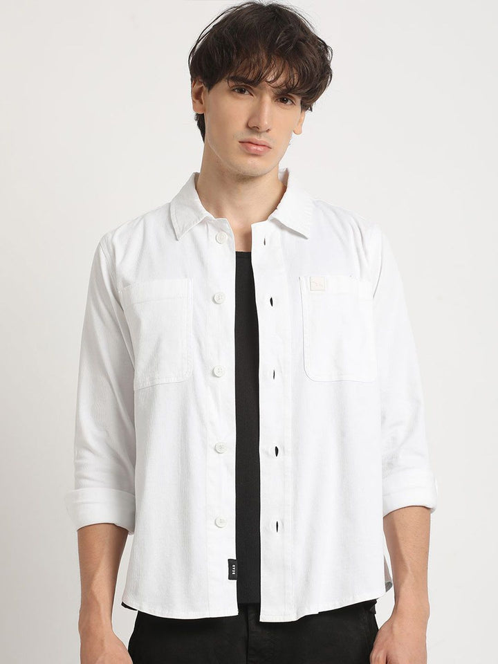 THE BEAR HOUSE Regular Fit Pure Cotton Overshirt