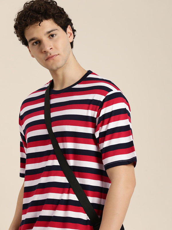 DILLINGER Men Striped Loose T-shirt