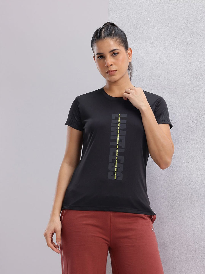 HRX by Hrithik Roshan Women Printed Rapid-Dry Training T-shirt