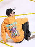 The Indian Garage Co Graphic Back Printed Hooded Oversized Pullover Sweatshirt