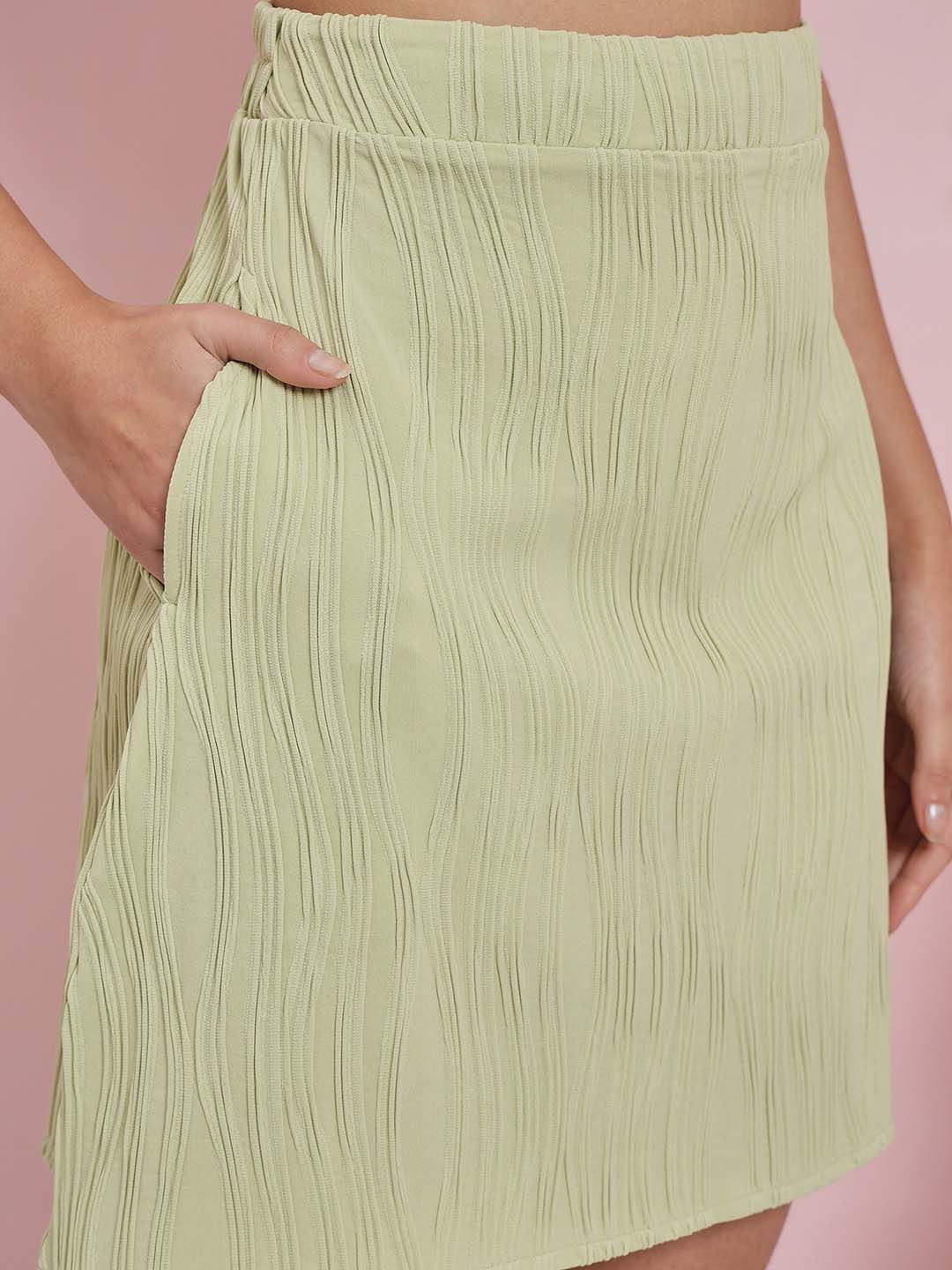 Athena Textured A-Line Mini Skirt