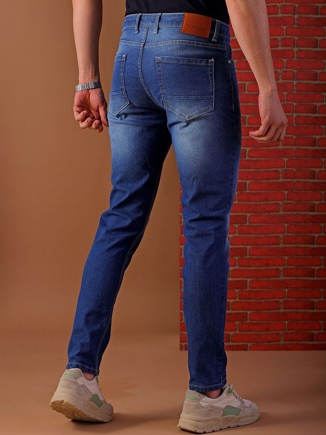 The Indian Garage Co Men Mildly Distressed Mid-Rise Slim Fit Jeans