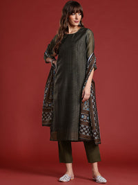 Anouk Women Ethnic Motifs Printed Regular Kurta with Trousers & With Dupatta