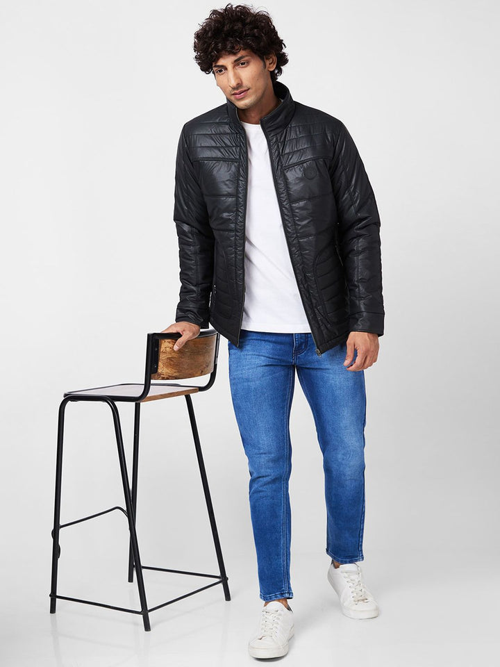 SPYKAR Stand Collar Puffer Jacket