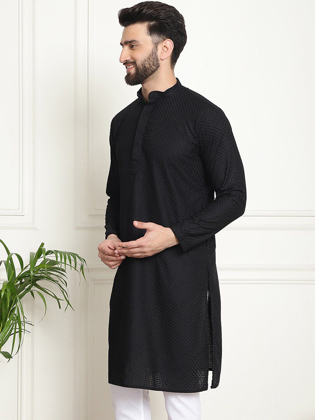 SOJANYA Ethnic Motifs Embroidered Thread Work Pure Cotton Kurta