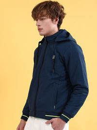 The Indian Garage Co Zip Detail Hooded Bomber Jacket