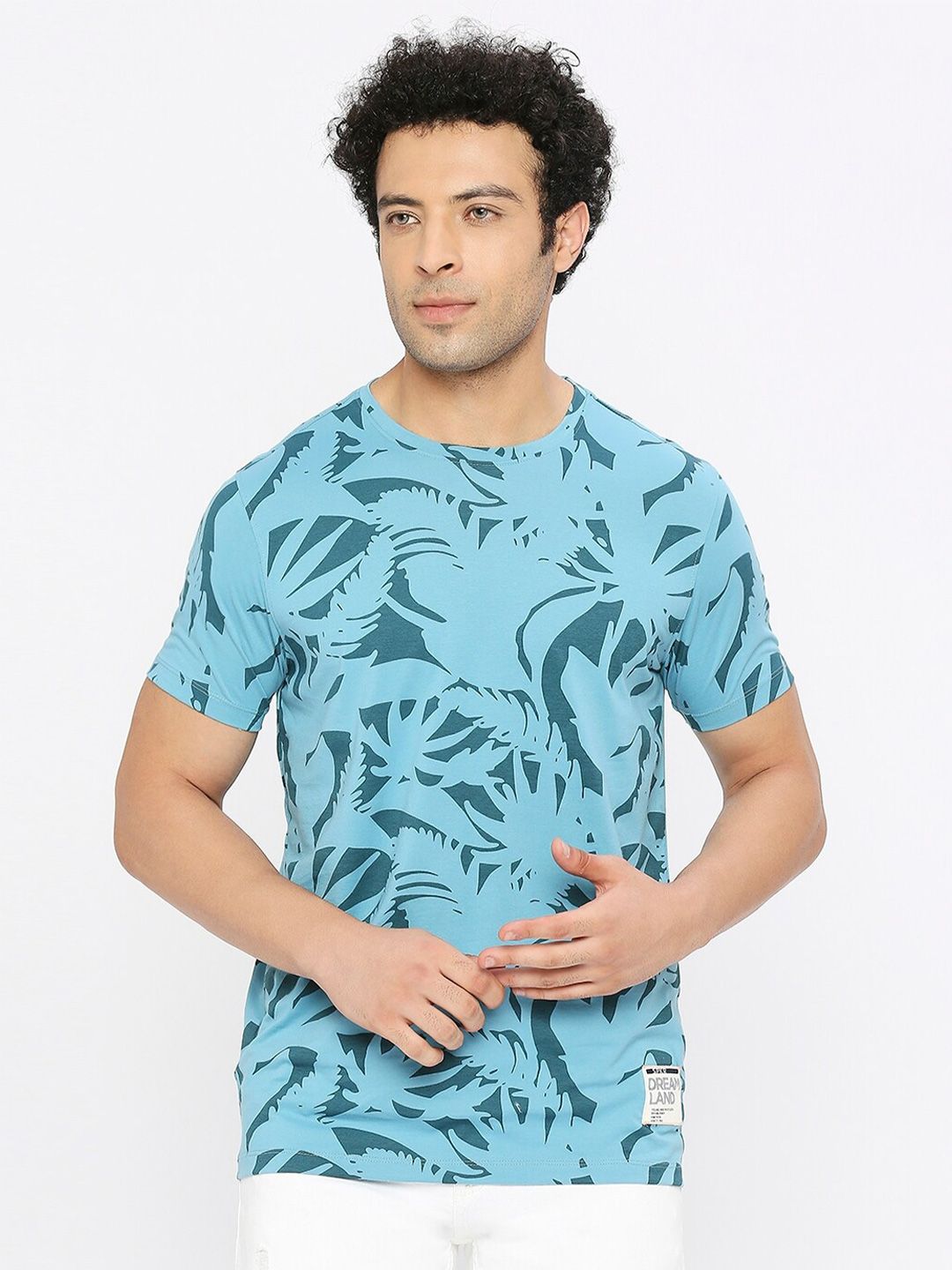 SPYKAR Abstract Printed Cotton T-shirt
