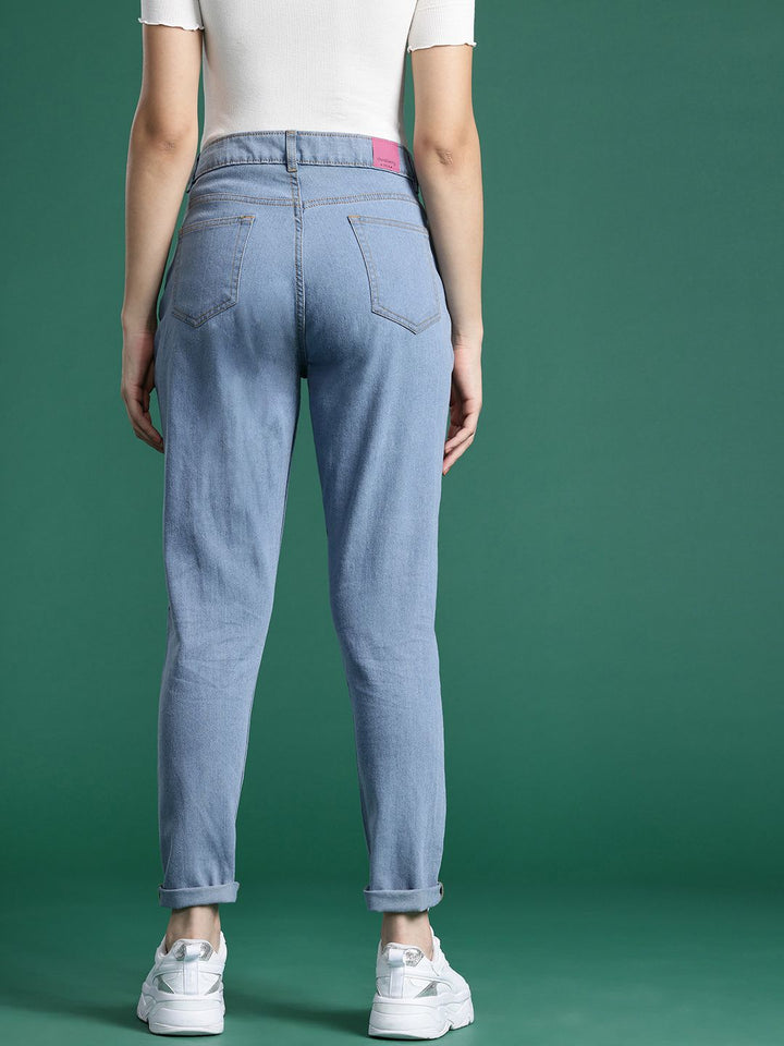 DressBerry Women High-Rise Printed Stretchable Mom Fit Jeans