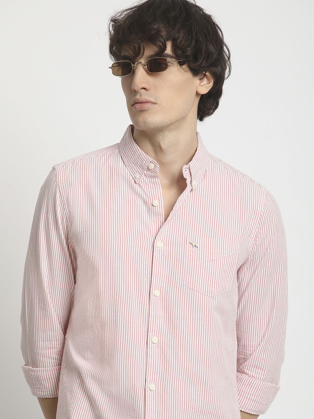 THE BEAR HOUSE Men Slim Fit Opaque Striped Casual Shirt