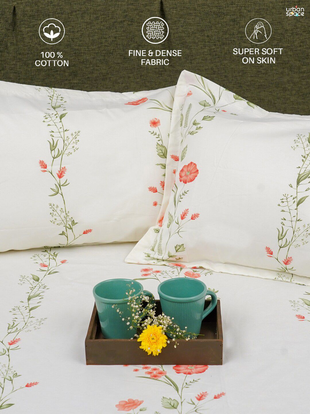 URBAN SPACE King Fitted Bedsheet Set