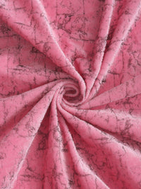 Cortina Pink & Black Set of 2 Printed Room Darkening Window Curtain
