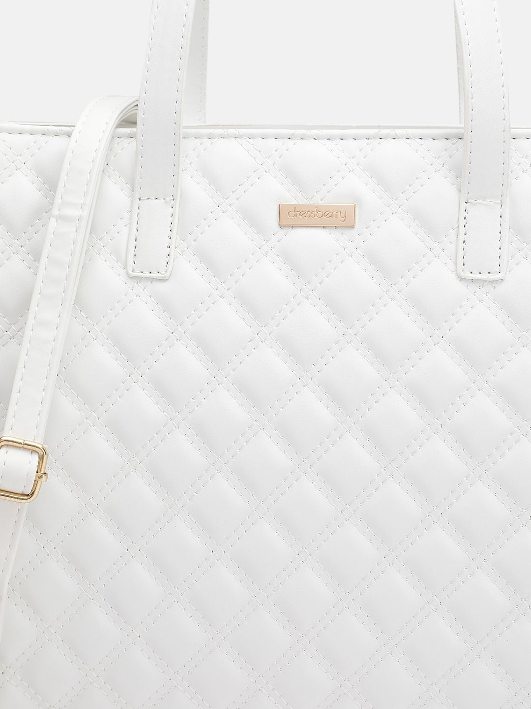 DressBerry Structured Quilted Shoulder Bag
