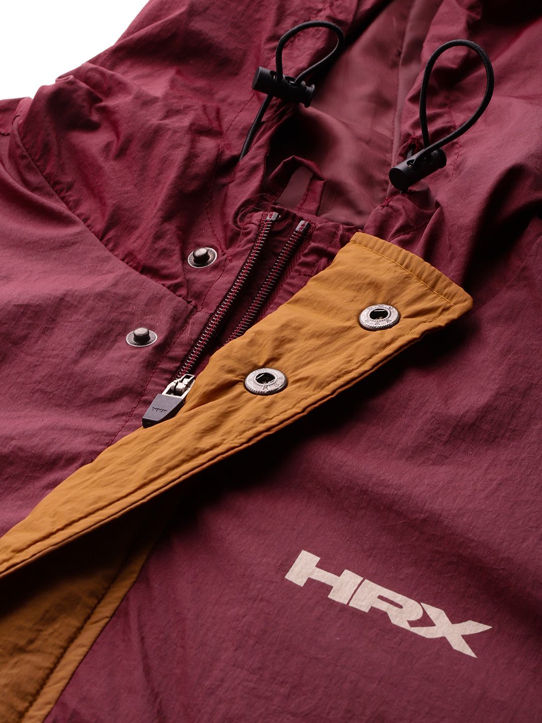 HRX by Hrithik Roshan Colourblocked & Printed Hooded Rapid-Dry Outdoor Jacket