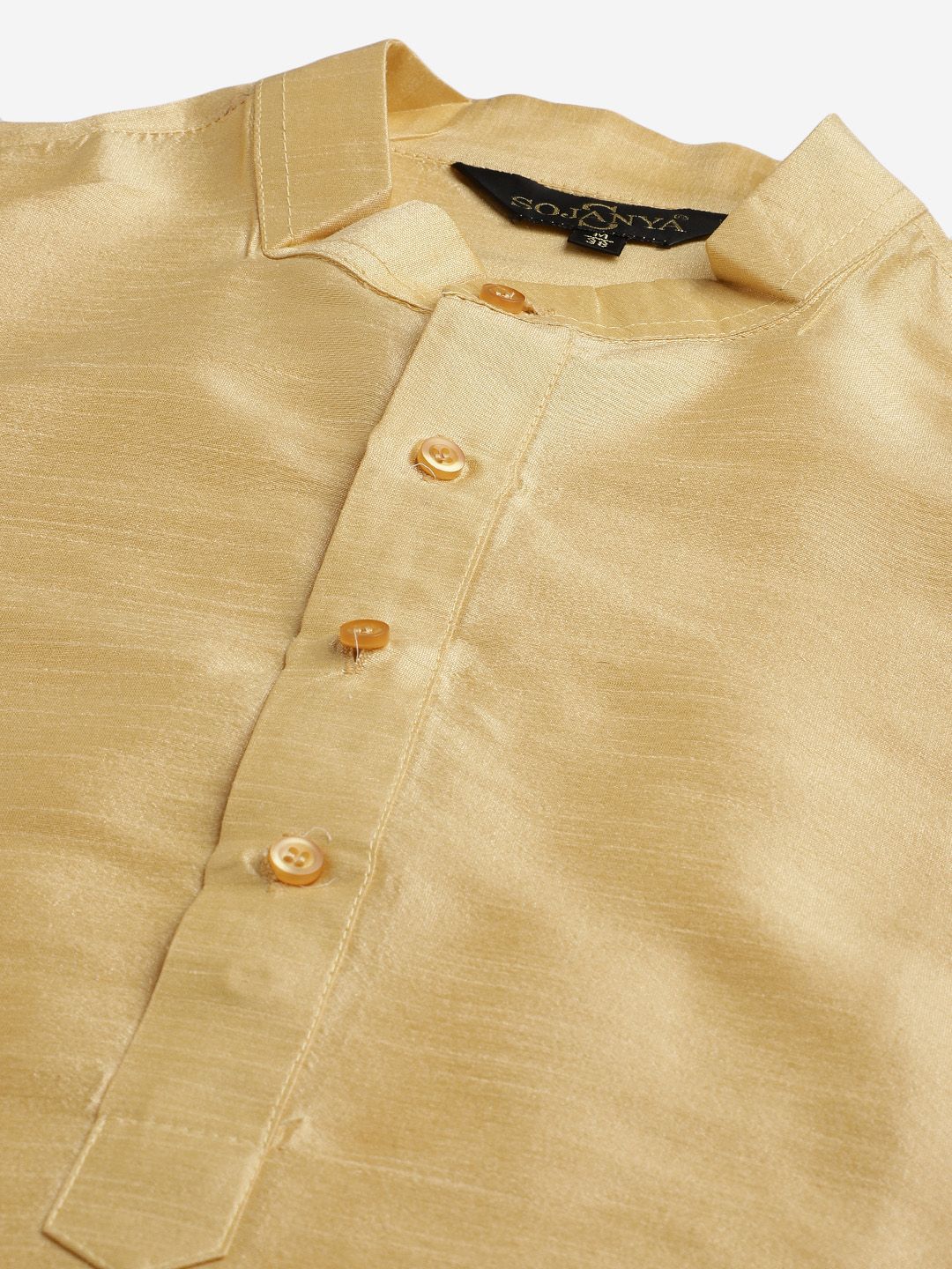 SOJANYA Kurta Emas Lelaki dengan Jaket Churidar & Nehru