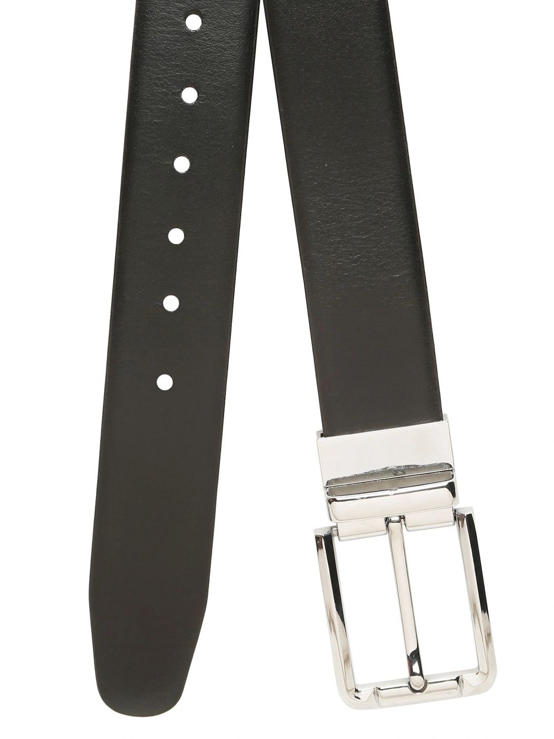 Teakwood Leathers Men Textured Leather Reversible Belt