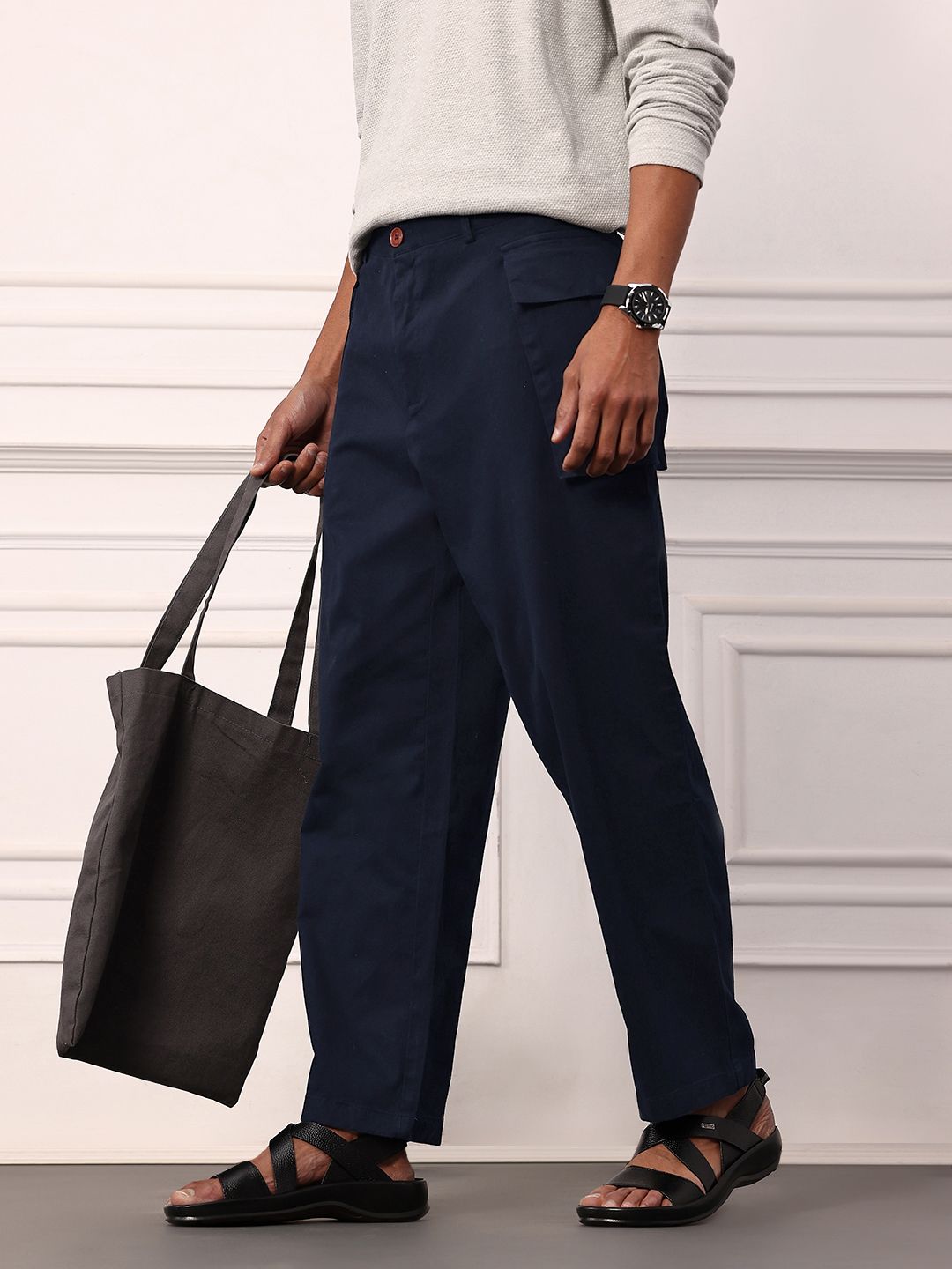 Mr Bowerbird Men Cargo-Style Trousers