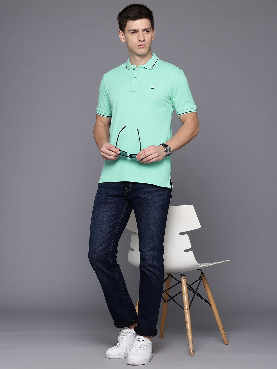 Raymond Men Polo Collar Pure Cotton T-shirt