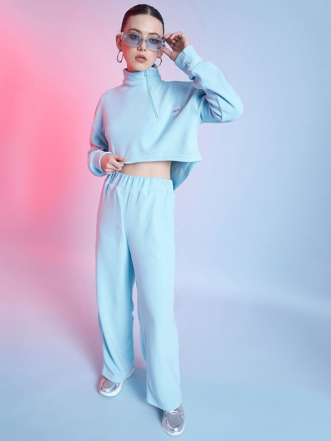 STREET 9 BASICS Women Relaxed Wide Leg Loose Fit Trousers