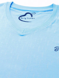 Being Human Printed V-Neck Pure Cotton T-shirt