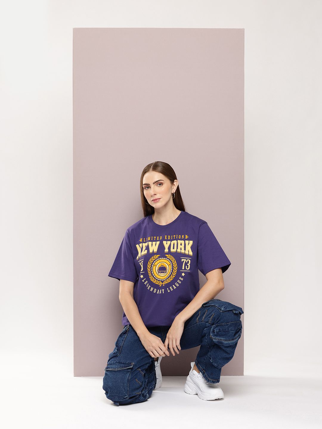 DILLINGER Women Graphic Printed Oversized T-shirt