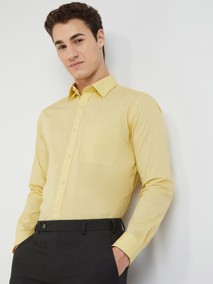 Raymond Solid Slim Fit Pure Cotton Formal Shirt