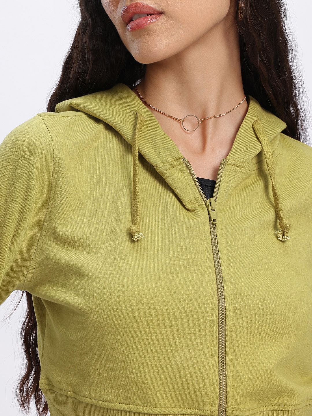 DressBerry Hooded Crop Sweatshirt