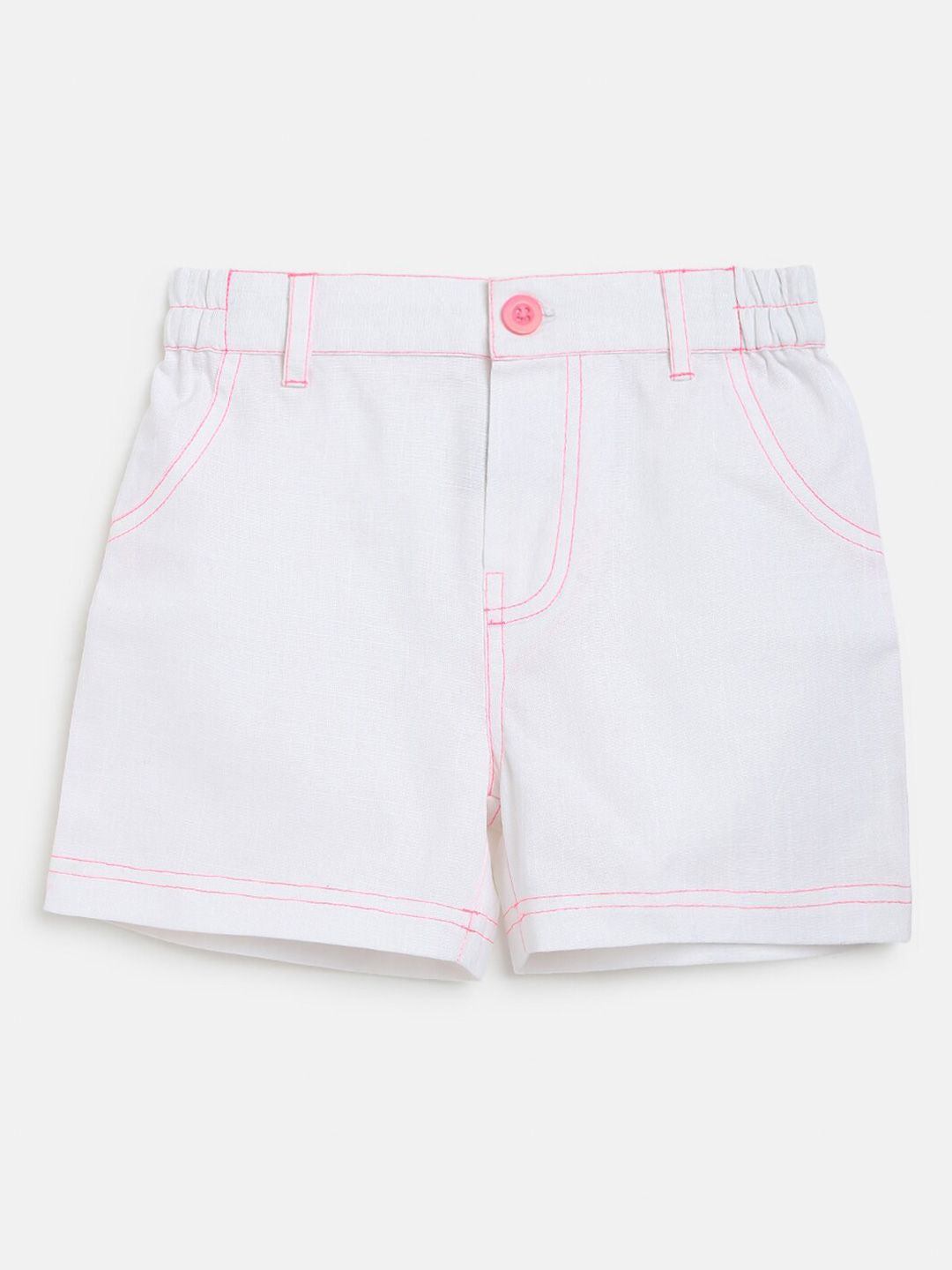 Nauti Nati Boys Blue & White Striped Pure Cotton Shirt with Shorts