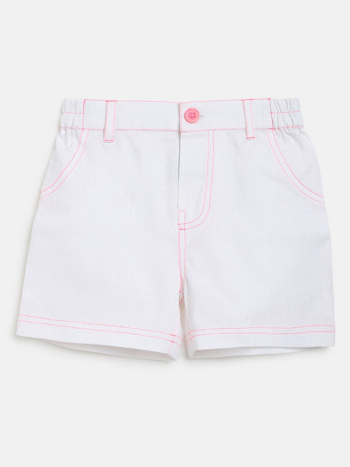 Nauti Nati Boys Blue & White Striped Pure Cotton Shirt with Shorts