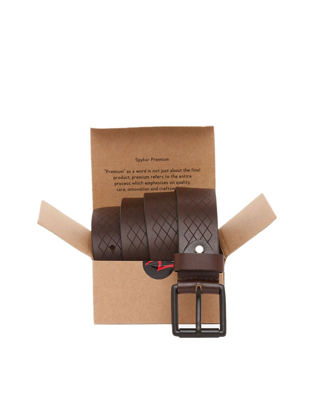 SPYKAR Men Brown Textured Leather Belt